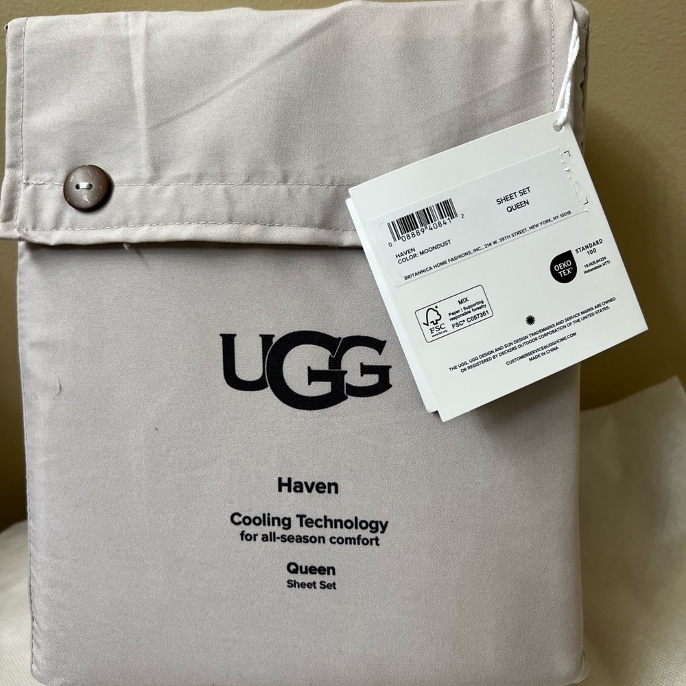 UGG Haven Cooling Technology queen Sheet Set NWT - Picture 3 of 4